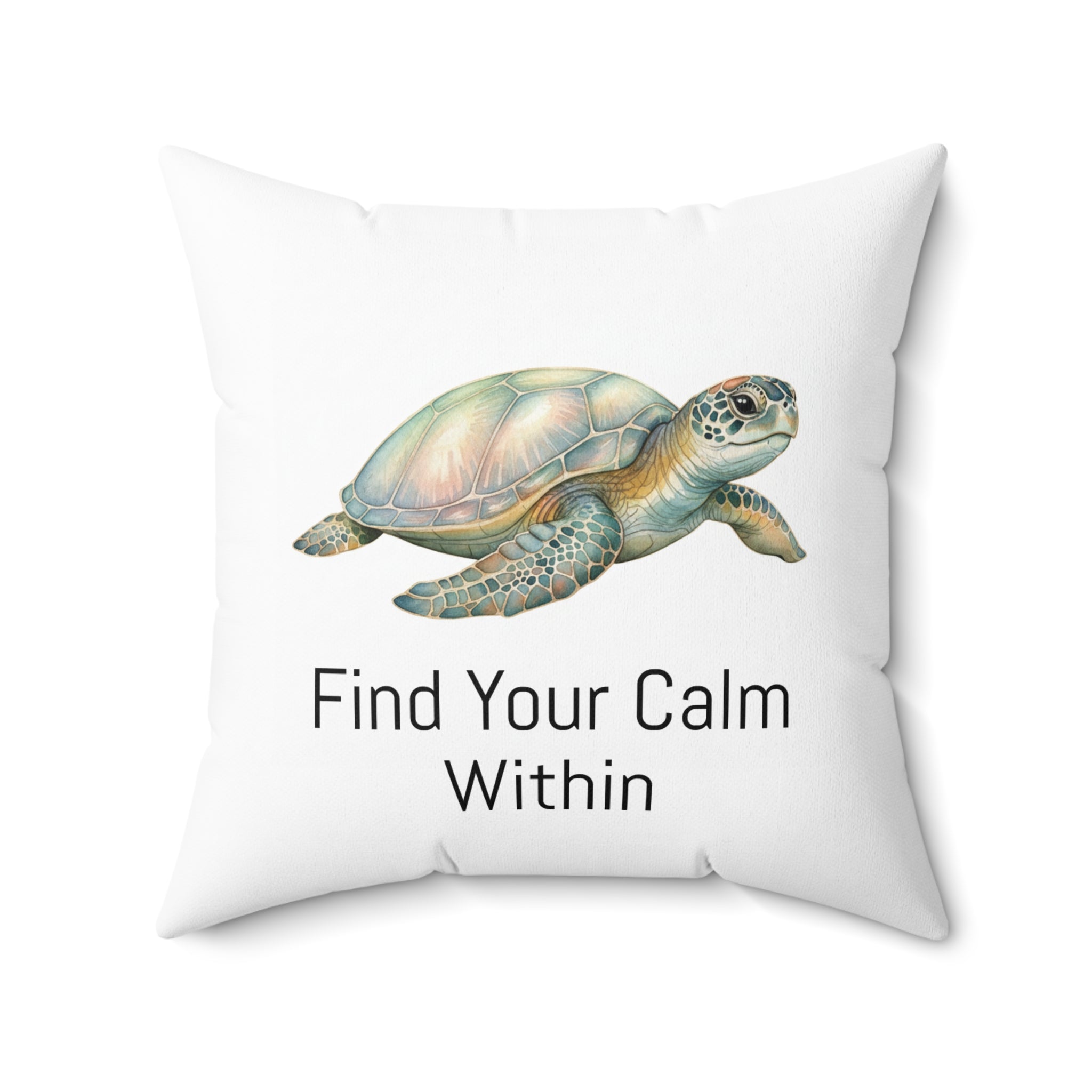 Sea Turtle Calm Corner Pillow — "Find Your Calm Within"