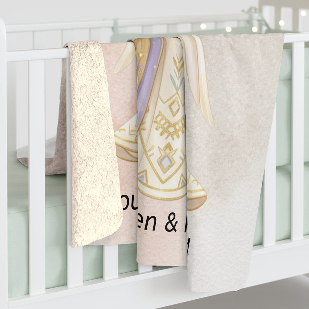 Angel Guardian Personalized Sherpa Blanket — "You Are Seen & Protected" Plush Throw