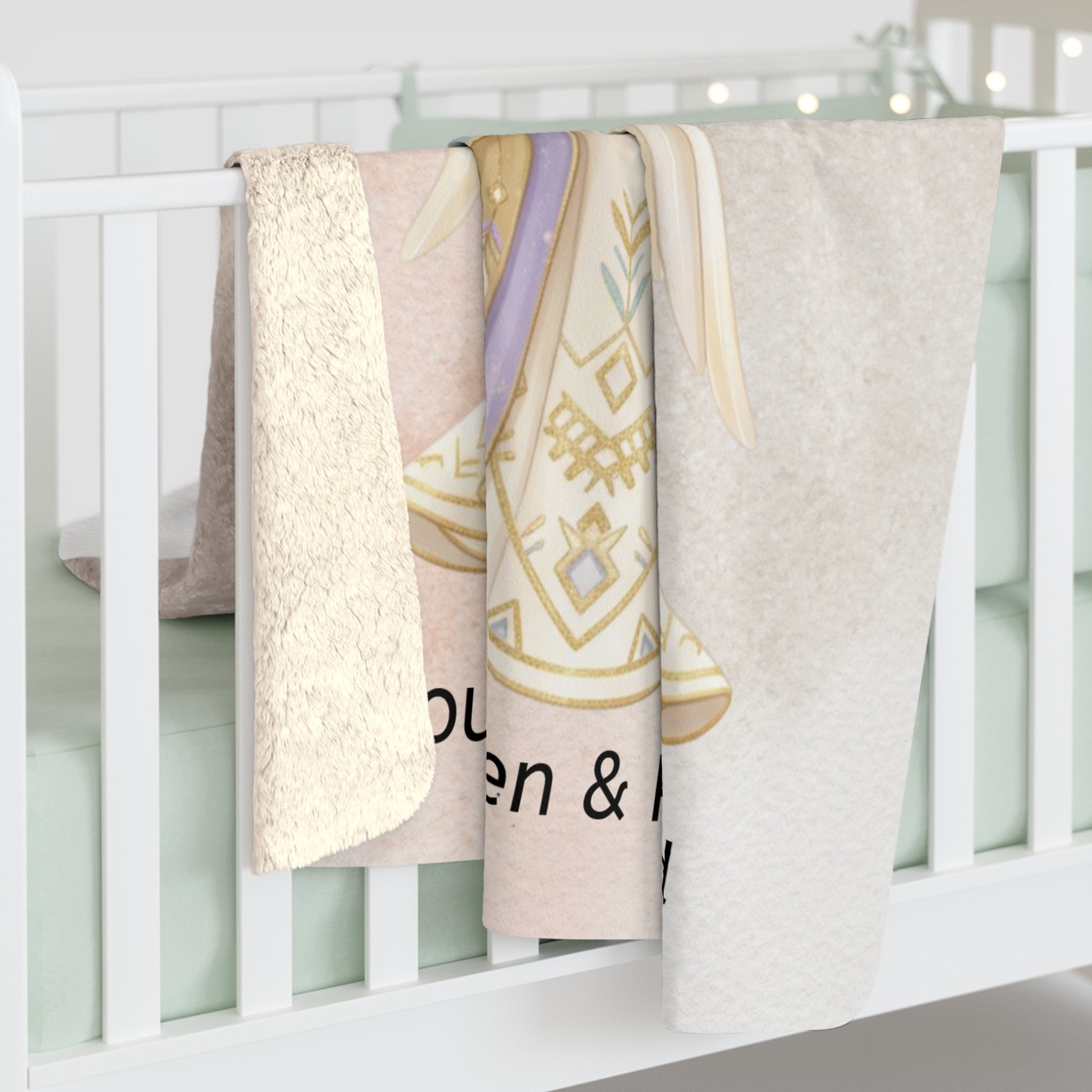 Angel Guardian Personalized Sherpa Blanket — "You Are Seen & Protected" Plush Throw