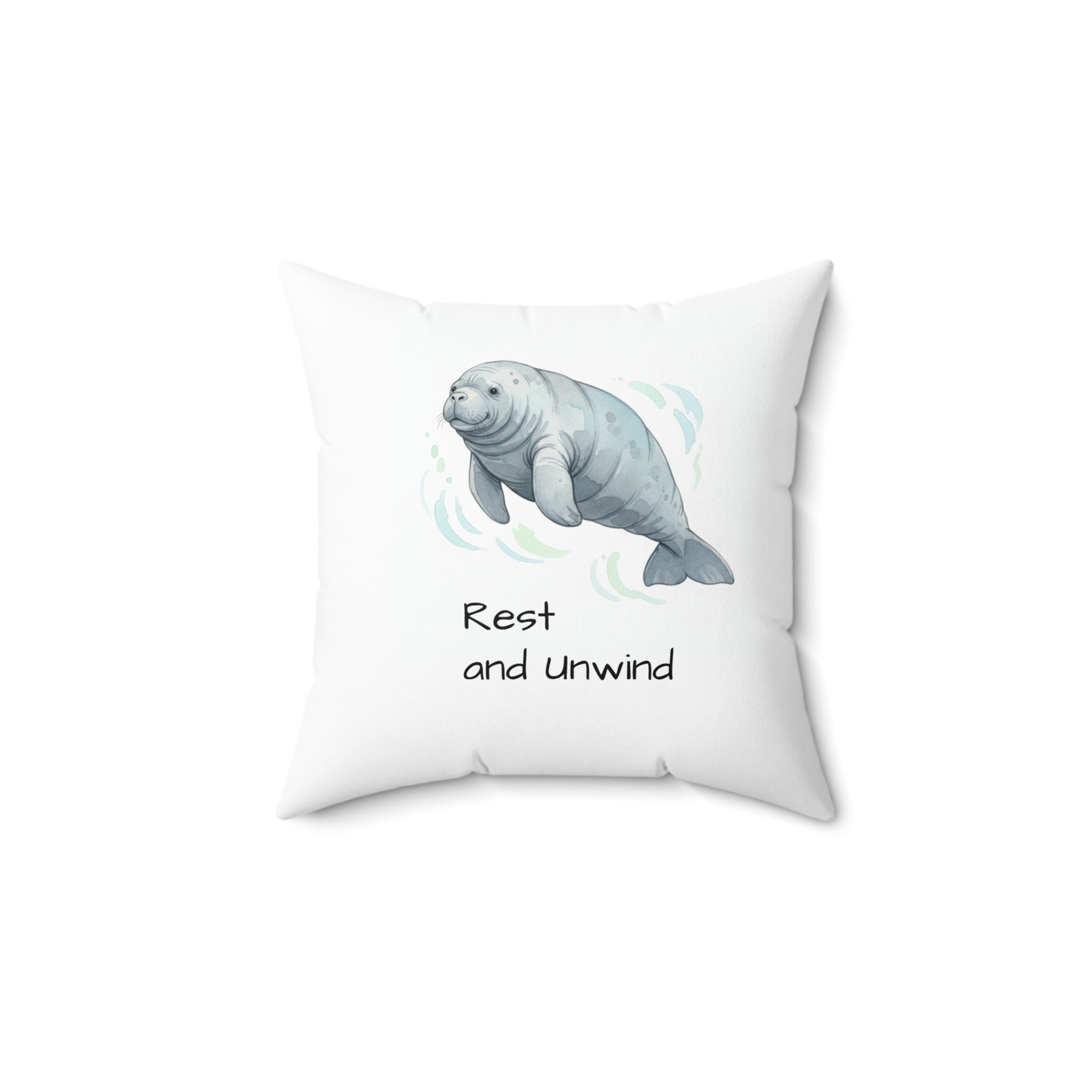 Manatee 'Rest and Unwind' Pillow