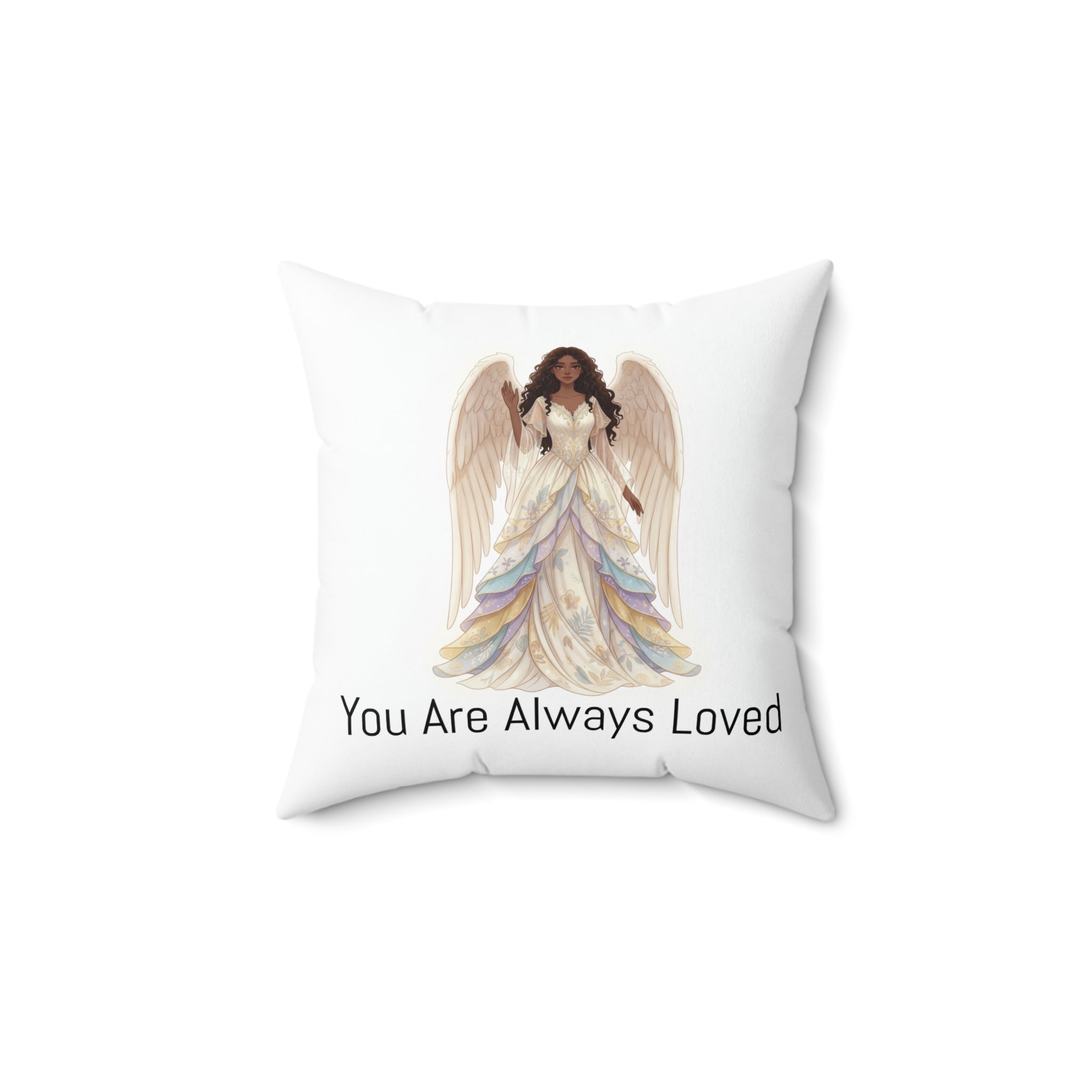 Inspirational Angel Pillow — "You Are Always Loved / You Are Seen" Decorative Throw Pillow