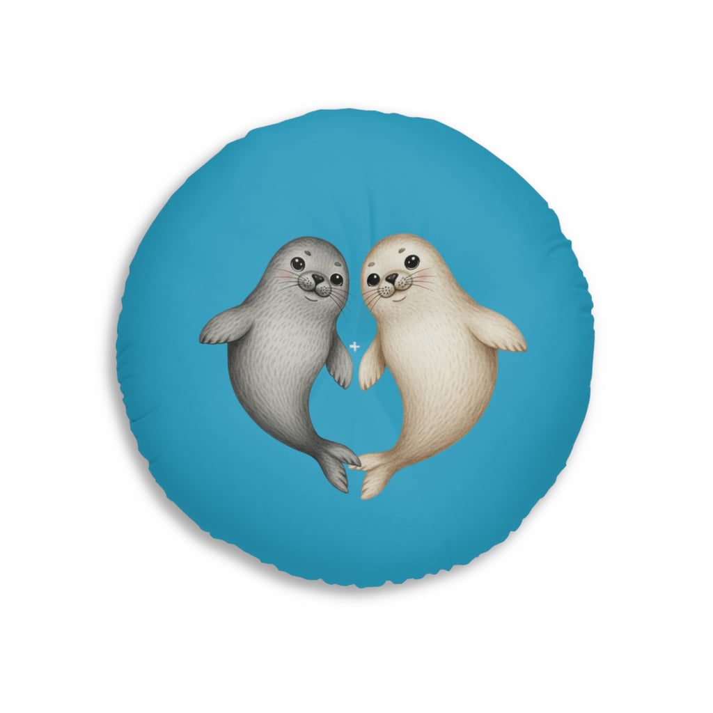 Round Tufted Floor Pillow —  Otter & Seal Calm Corner Cushion