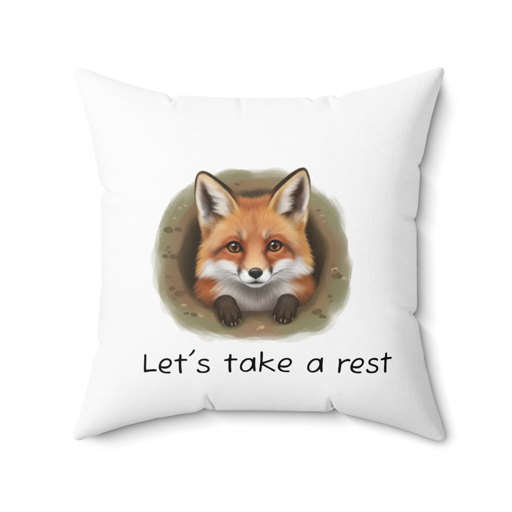 "Let's Take A Rest" - Fox Calm Corner Pillow