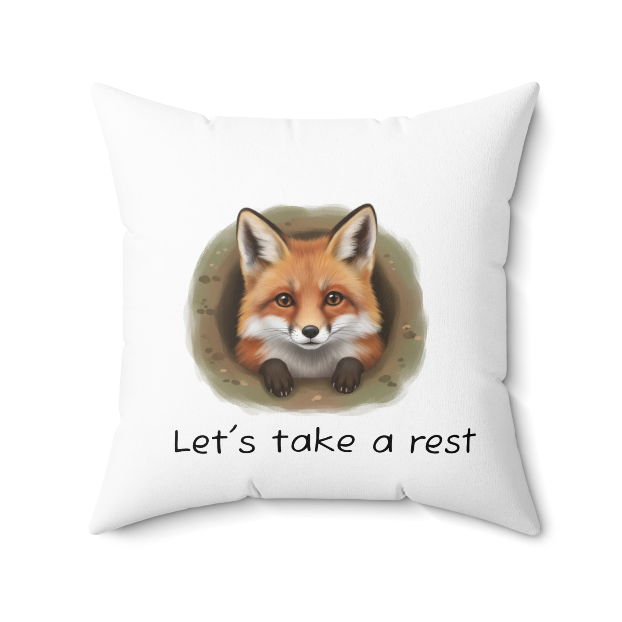 "Let's Take A Rest" - Fox Calm Corner Pillow