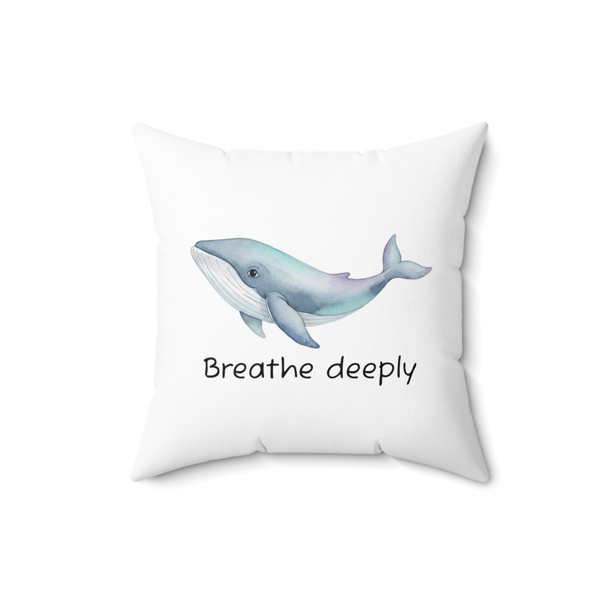 Whale 'Breathe Deeply' Calm Corner Pillow