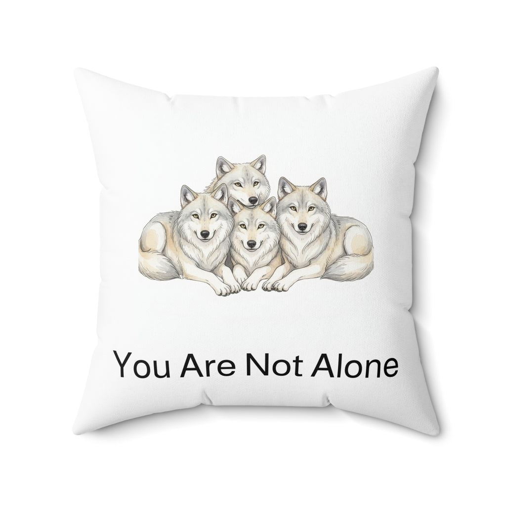 "You Are Not Alone" - Wolf Calm Corner Pillow