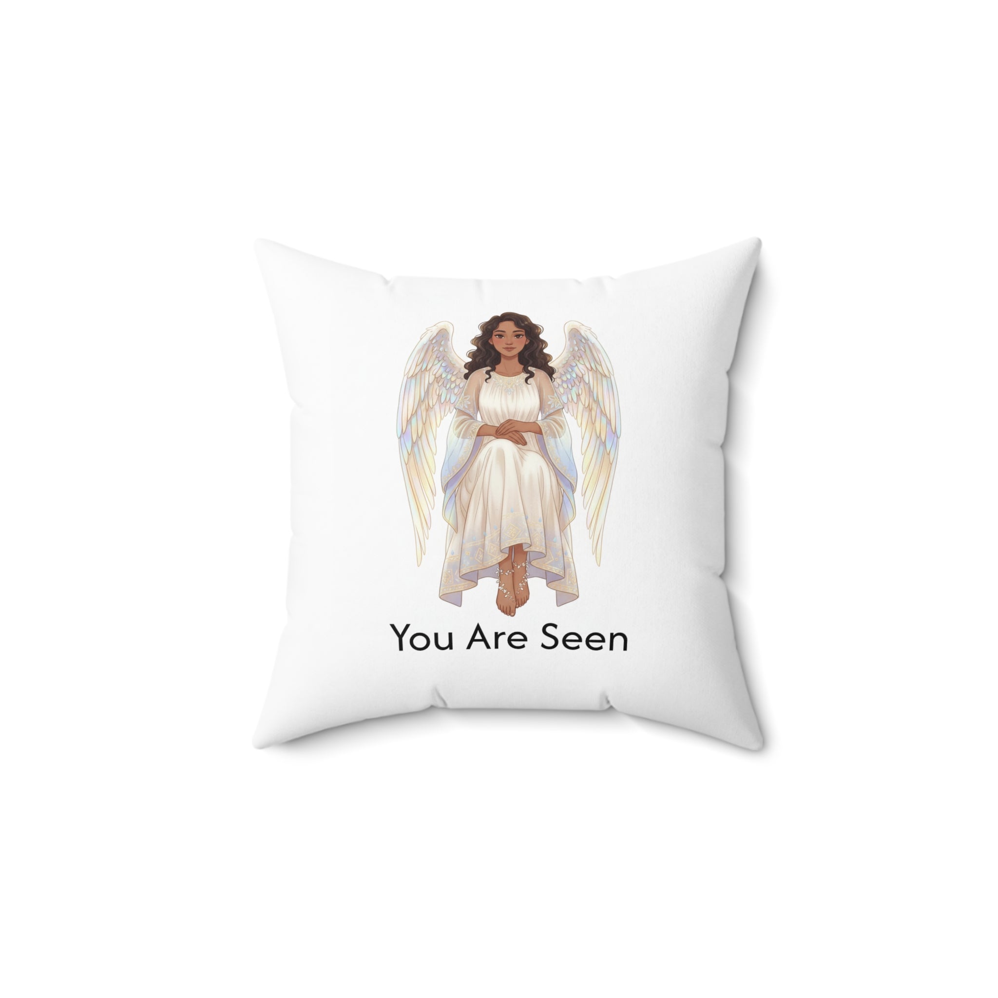Inspirational Angel Pillow — "You Are Loved / You Are Seen" Calm Corner Pillow