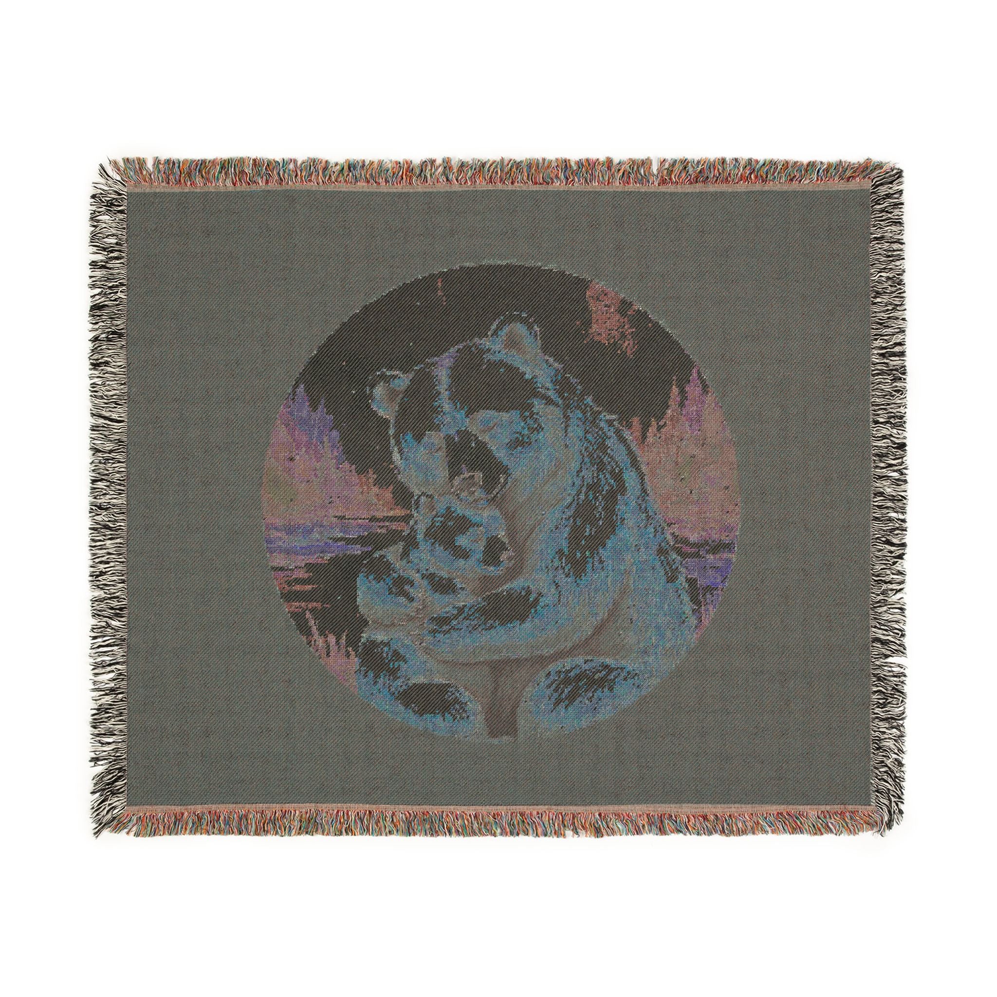 Cozy Mama Bear & Cub - Cotton, Woven Blanket