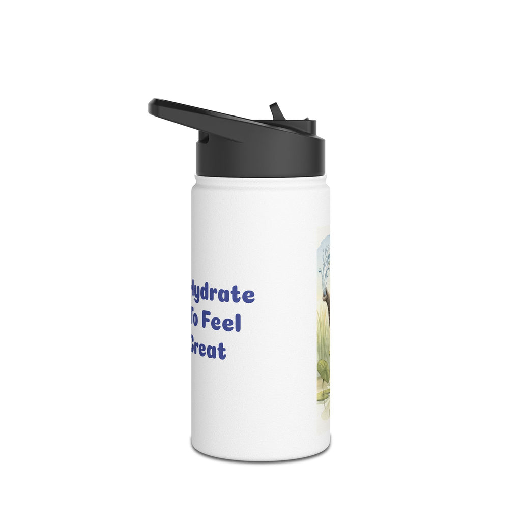 "Hydrate To Feel Great" — Elephant Stainless Steel Water Bottle