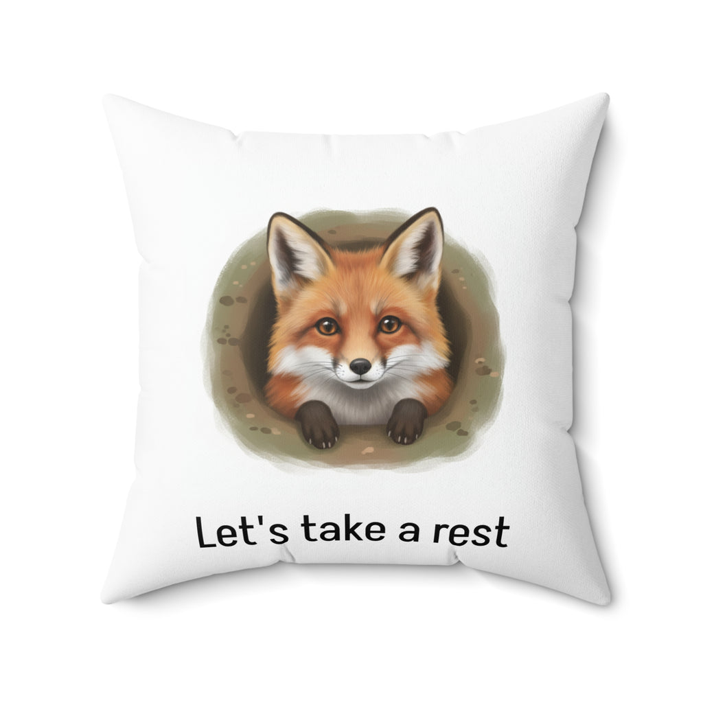 "Let's Take A Rest" - Fox Calm Corner Pillow