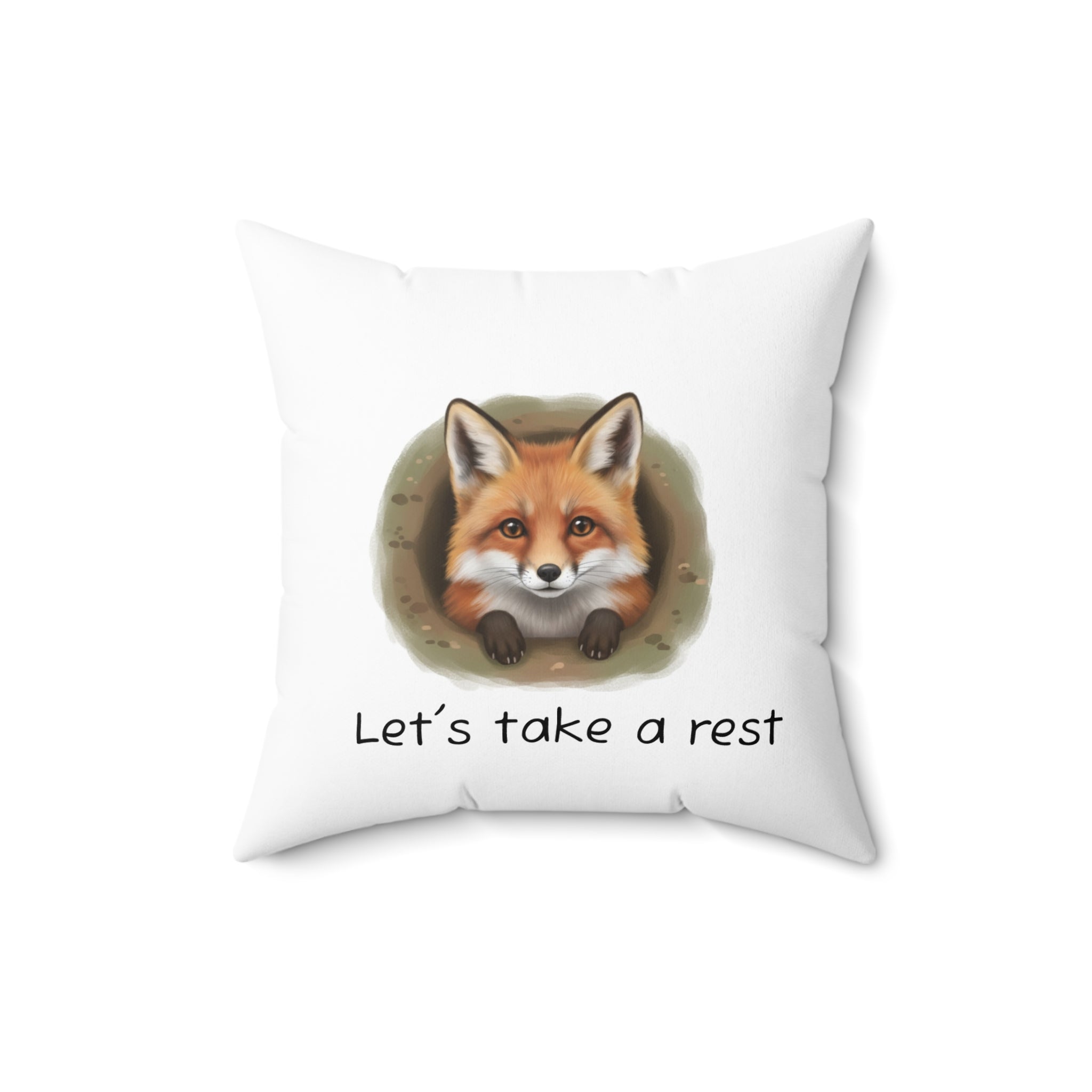 "Let's Take A Rest" - Fox Calm Corner Pillow