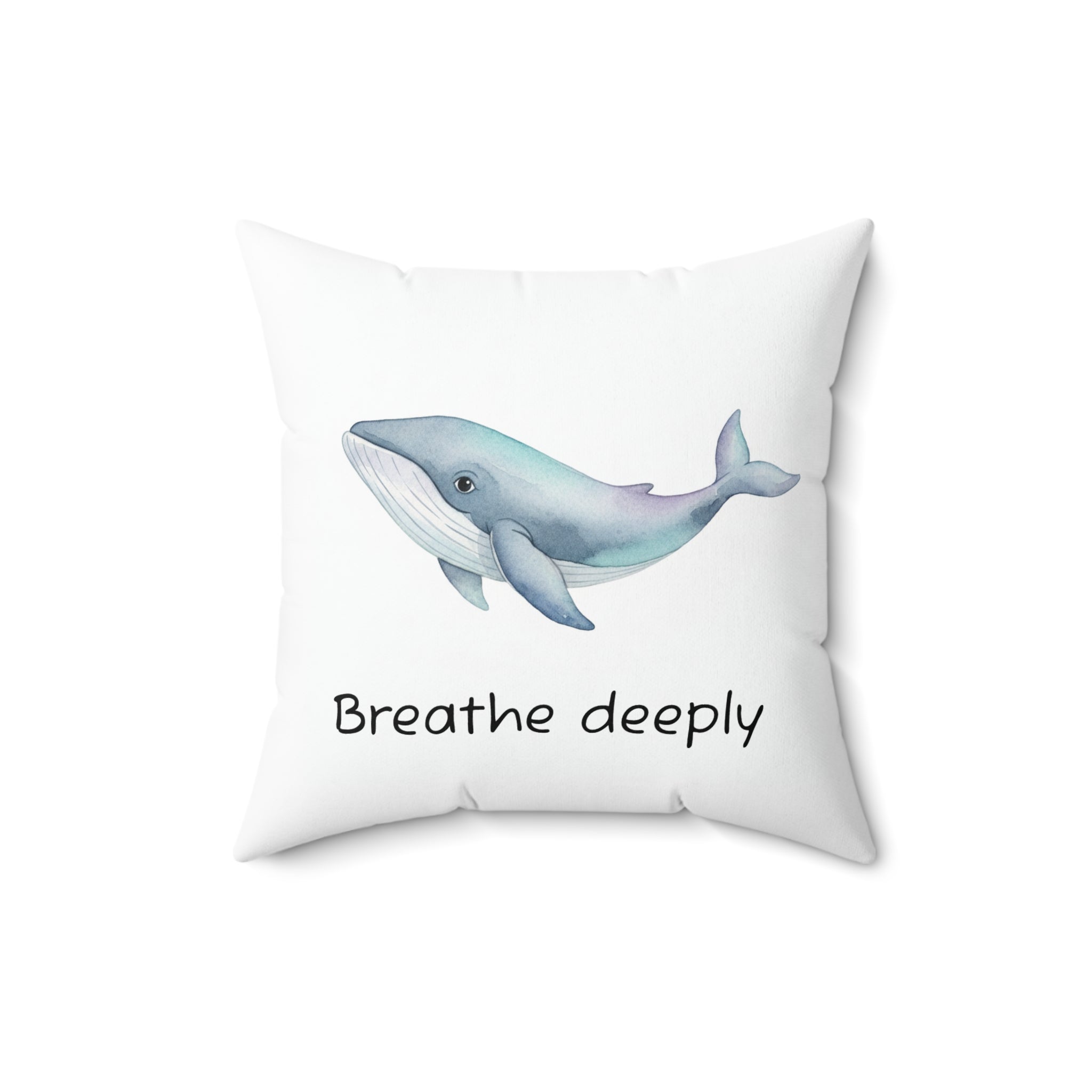 Whale 'Breathe Deeply' Calm Corner Pillow