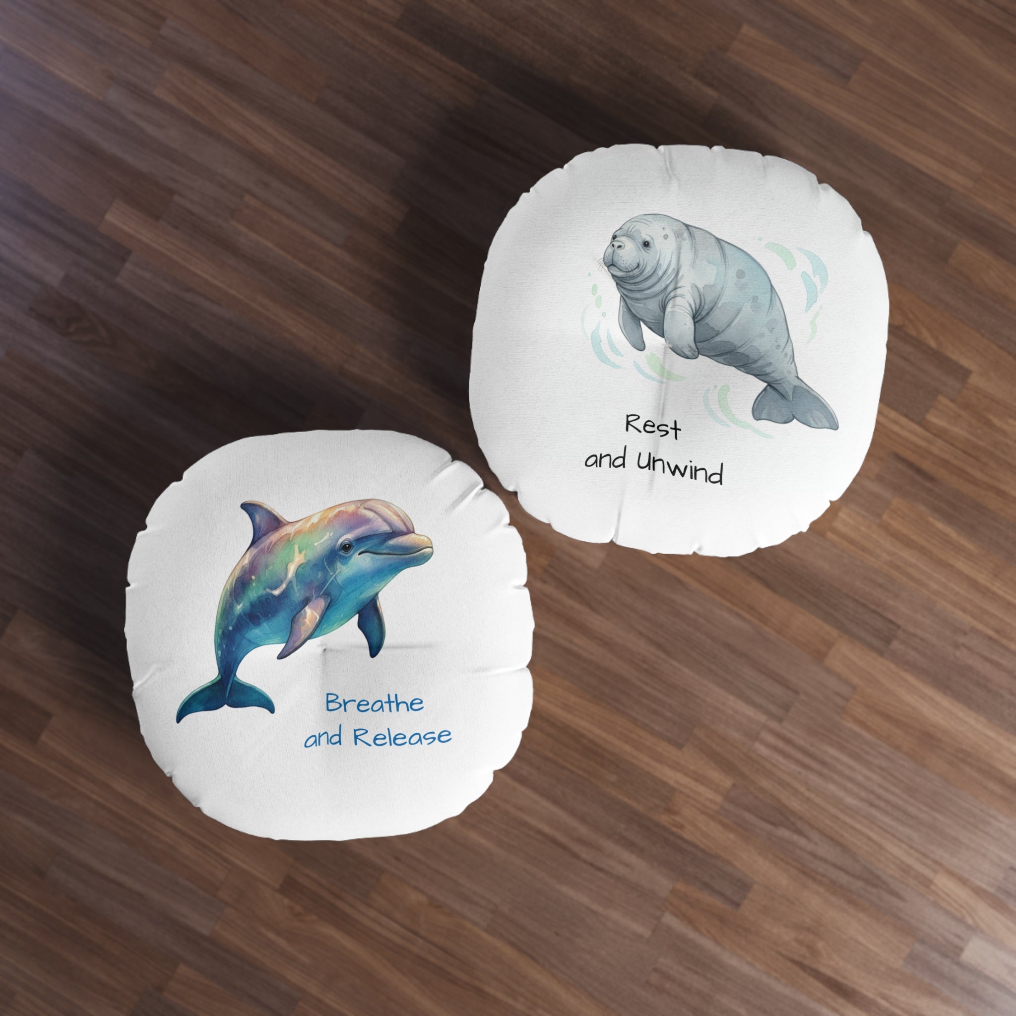 Calming Dolphin & Manatee Floor Pillow