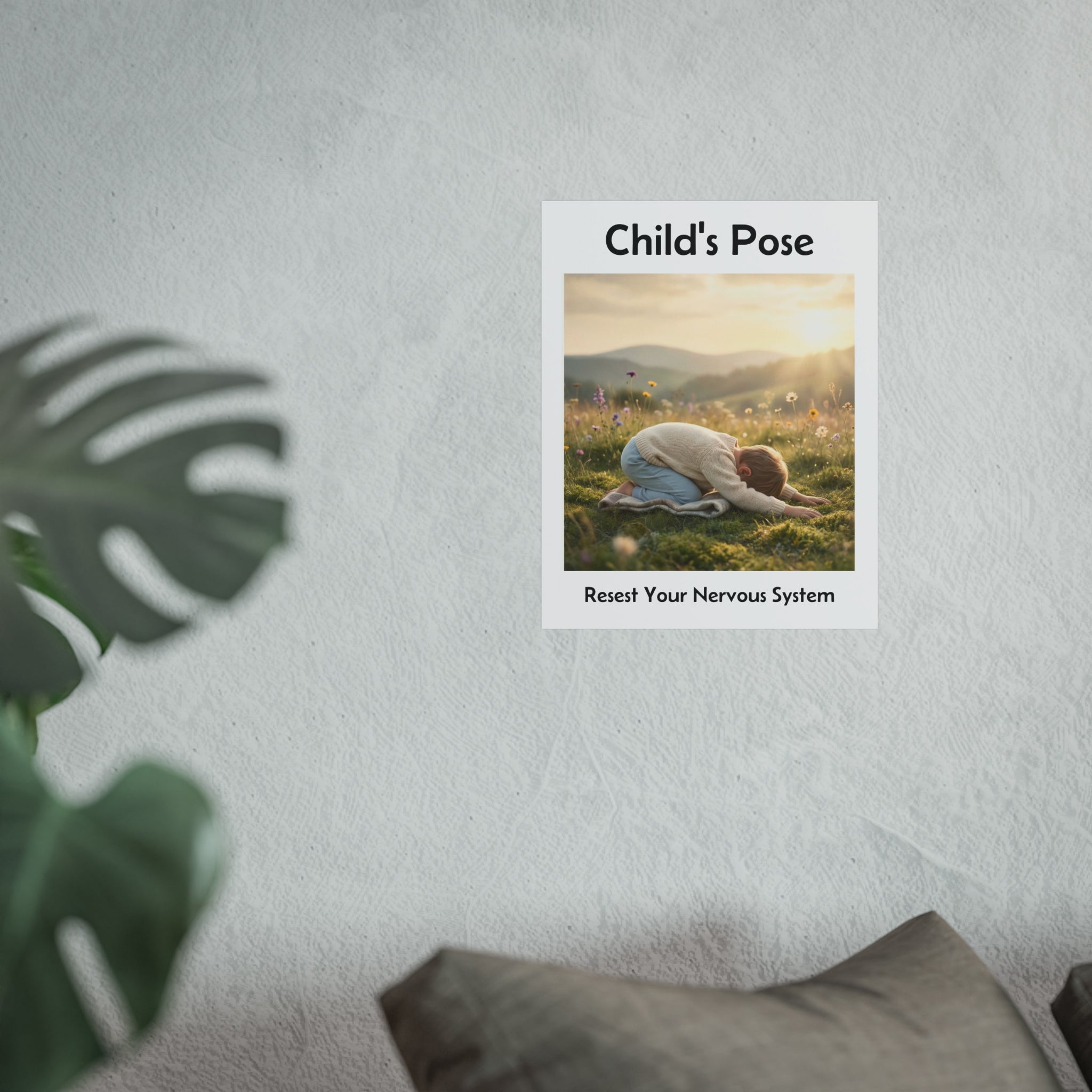 "Child's Pose: Reset Your Nervous System" Calm Poster
