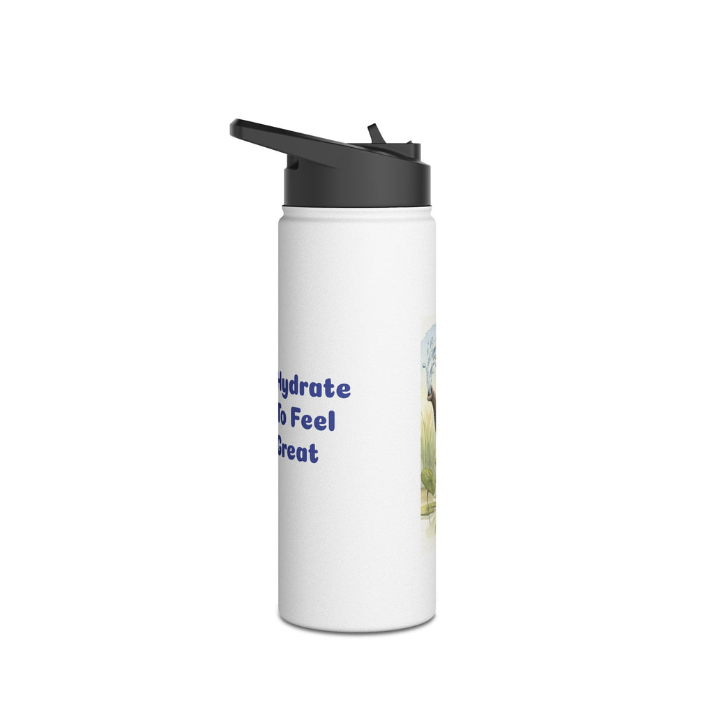 "Hydrate To Feel Great" — Elephant Stainless Steel Water Bottle