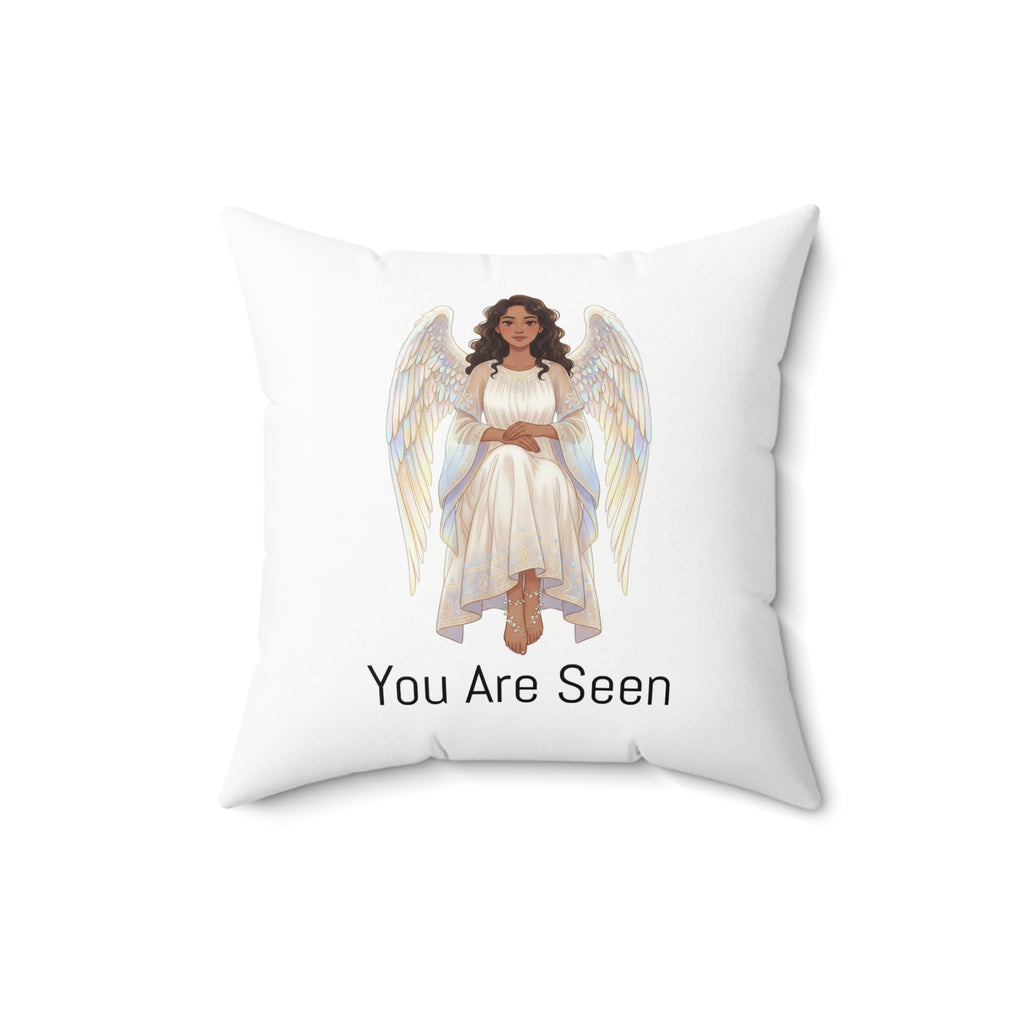 Inspirational Angel Pillow — "You Are Always Loved / You Are Seen" Decorative Throw Pillow