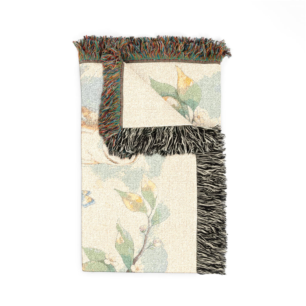 Red Panda Woven Blanket — "Breathe, Relax" Meditation Throw