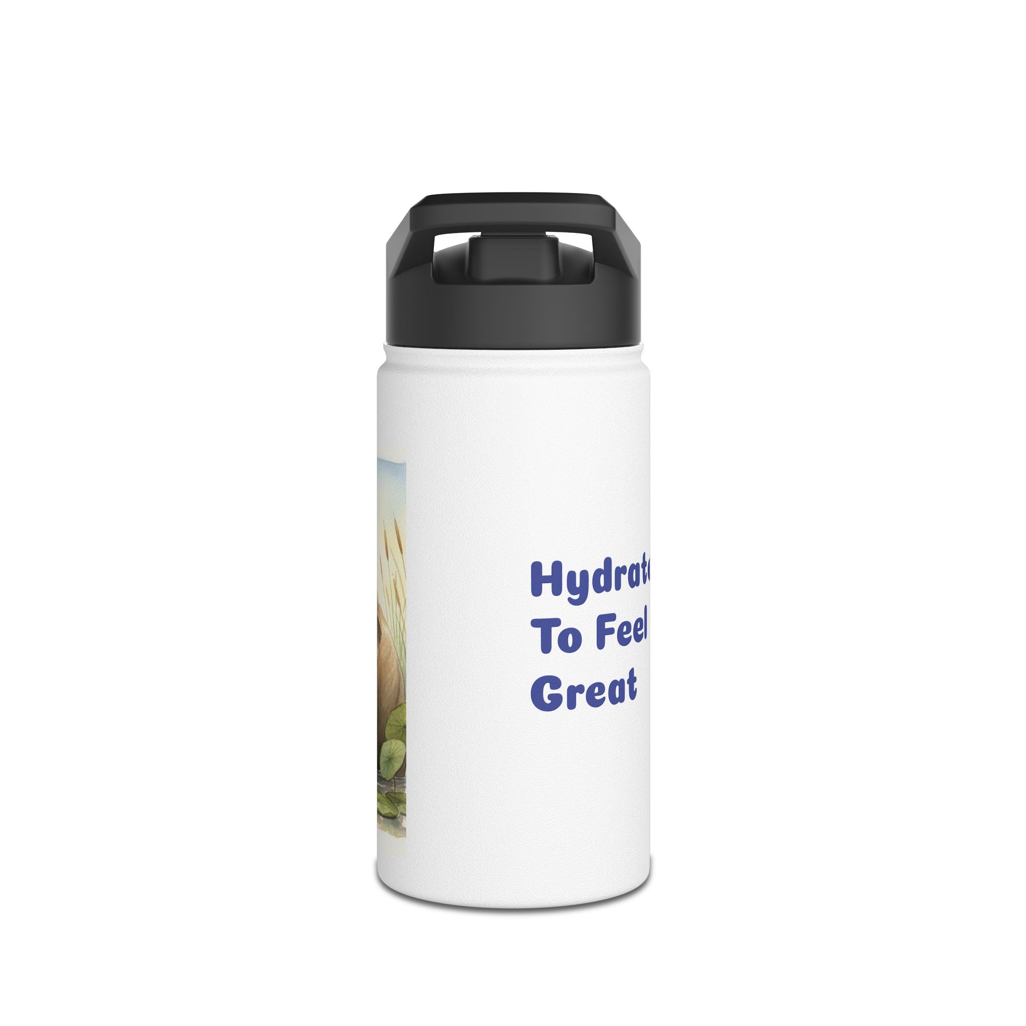 "Hydrate To Feel Great" — Elephant Stainless Steel Water Bottle