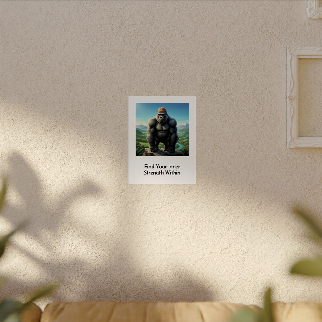 Gorilla Poster — Find Your Inner Strength Within
