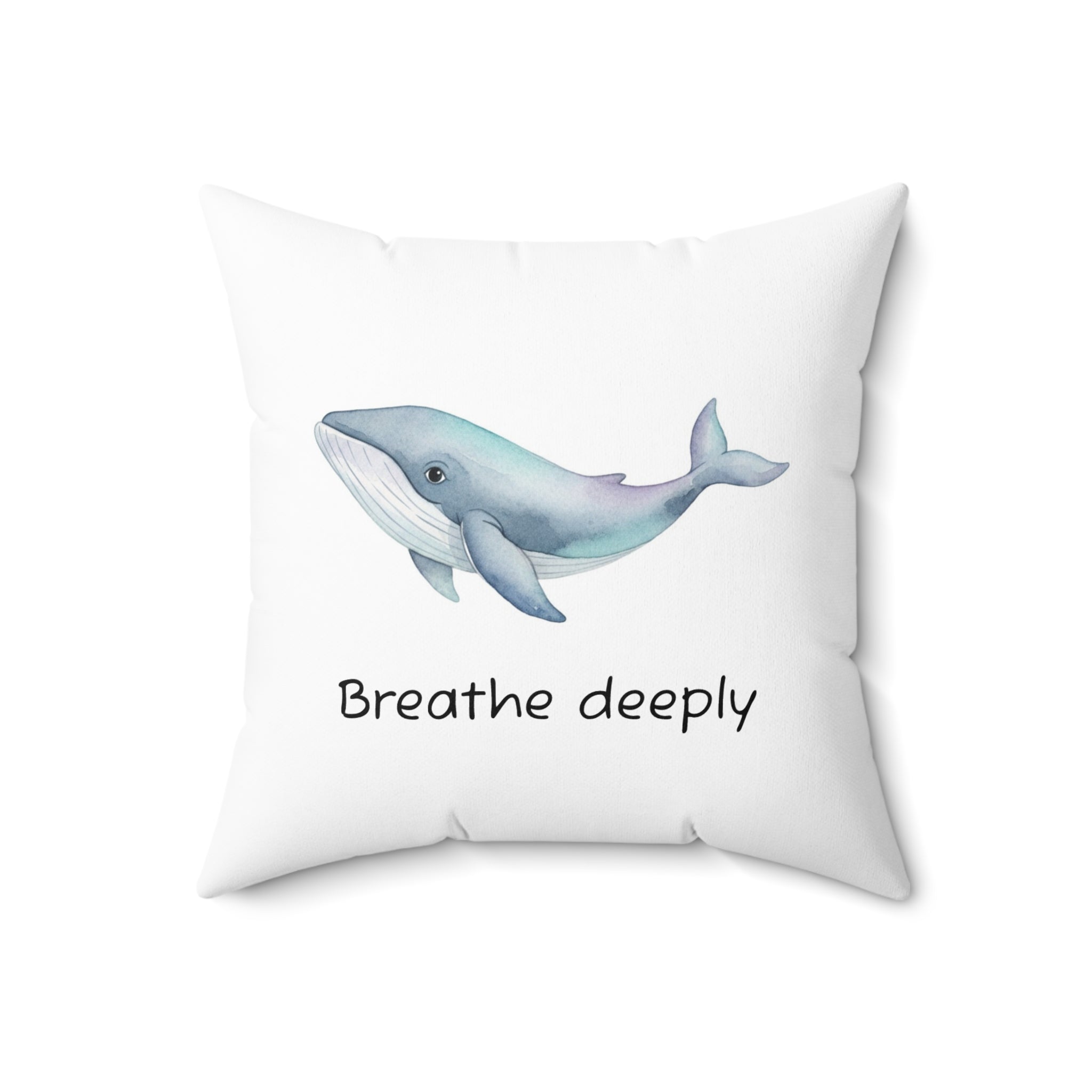 Whale 'Breathe Deeply' Calm Corner Pillow