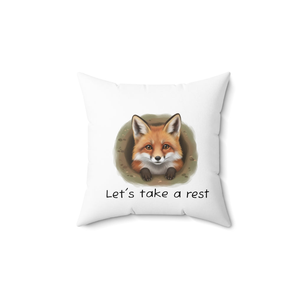 "Let's Take A Rest" - Fox Calm Corner Pillow