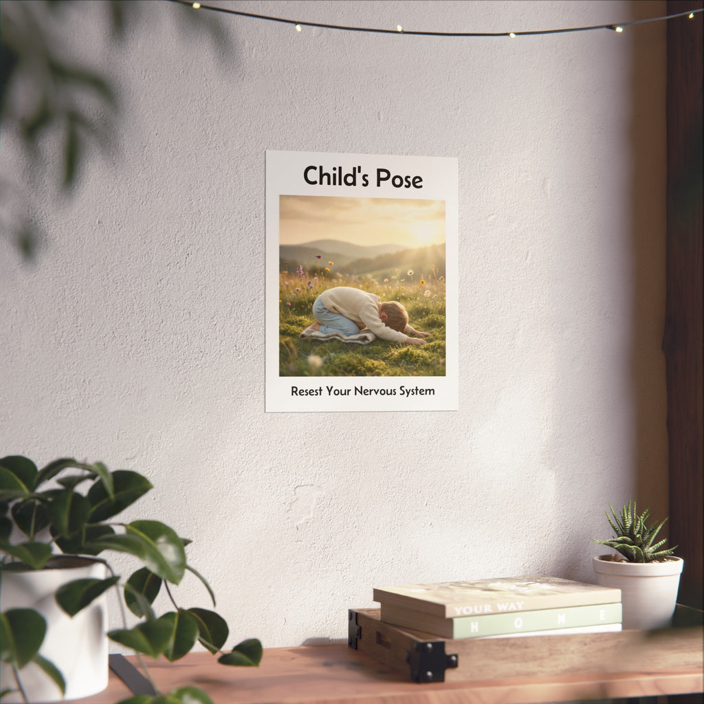 "Child's Pose: Reset Your Nervous System" Calm Poster