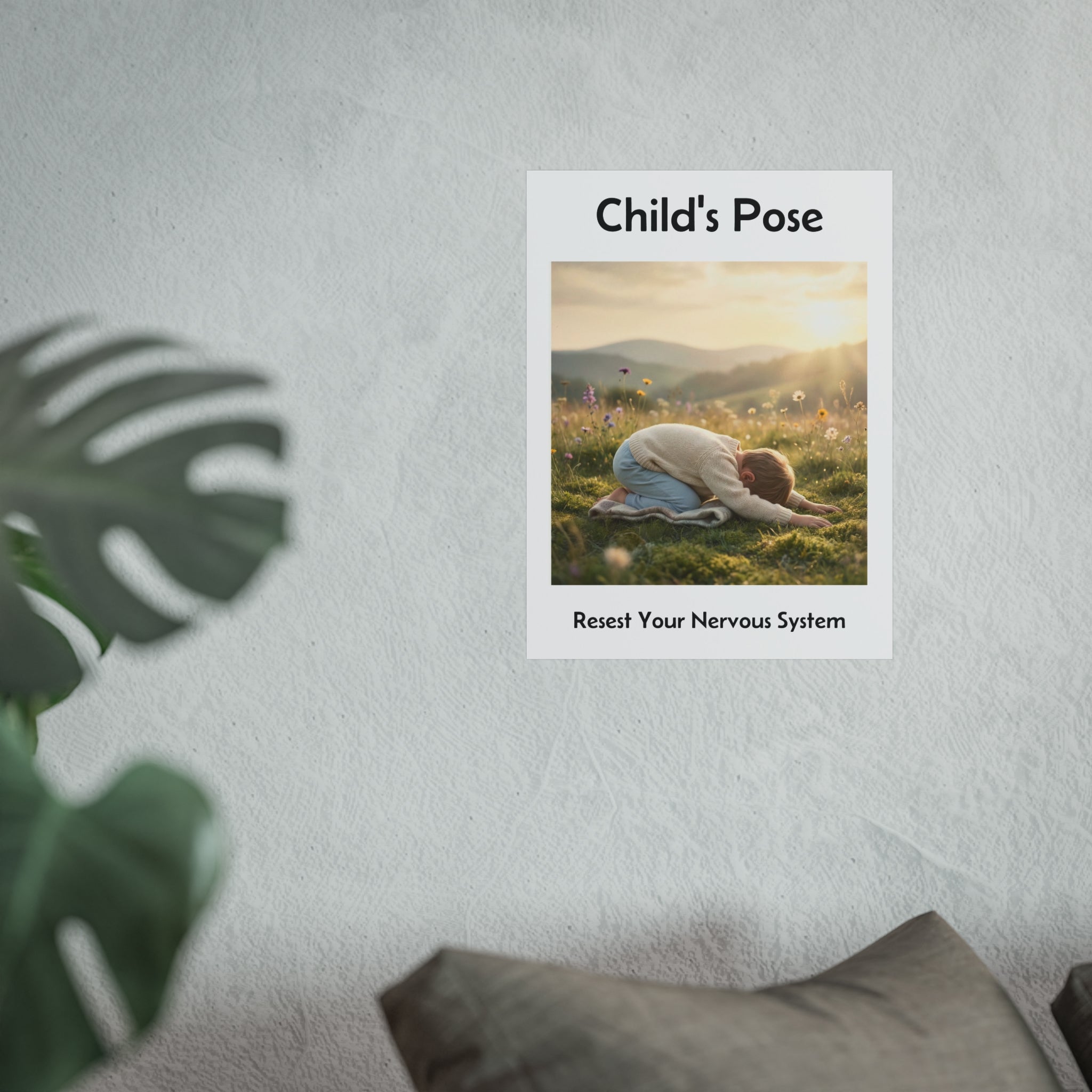 "Child's Pose: Reset Your Nervous System" Calm Poster