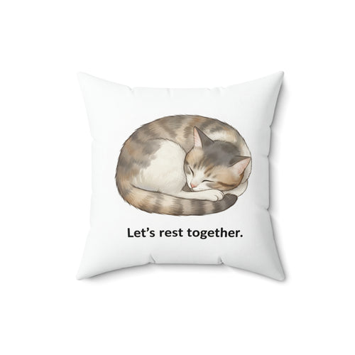 "Let's Rest Together" - Cat Calm Corner Pillow