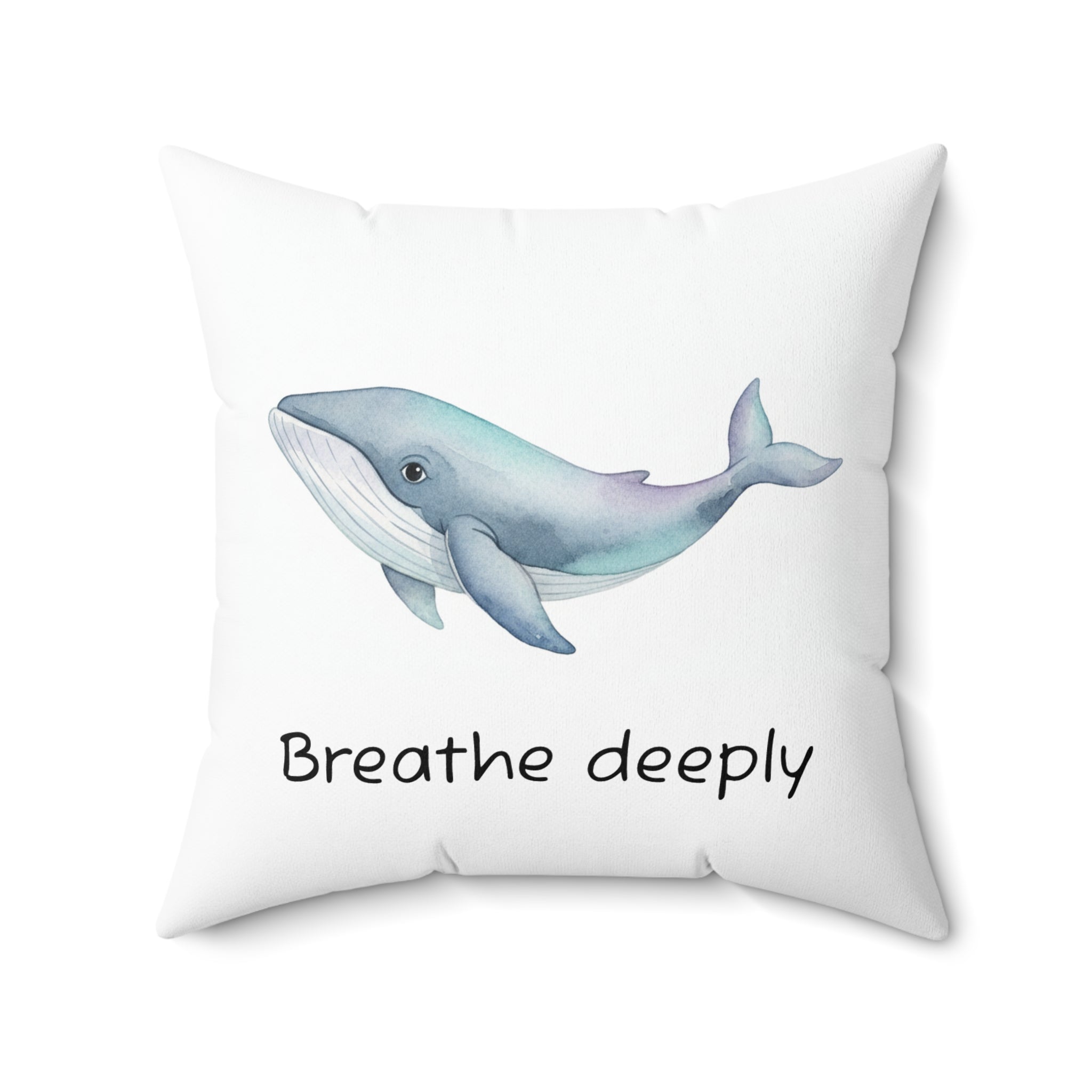 Whale 'Breathe Deeply' Calm Corner Pillow