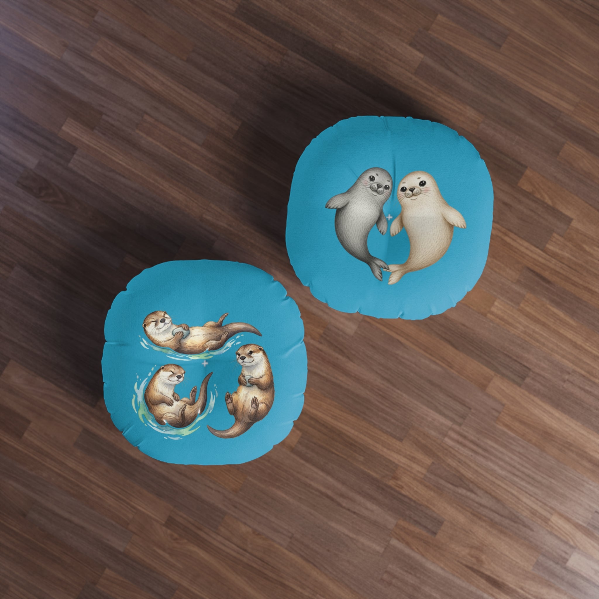 Round Tufted Floor Pillow —  Otter & Seal Calm Corner Cushion