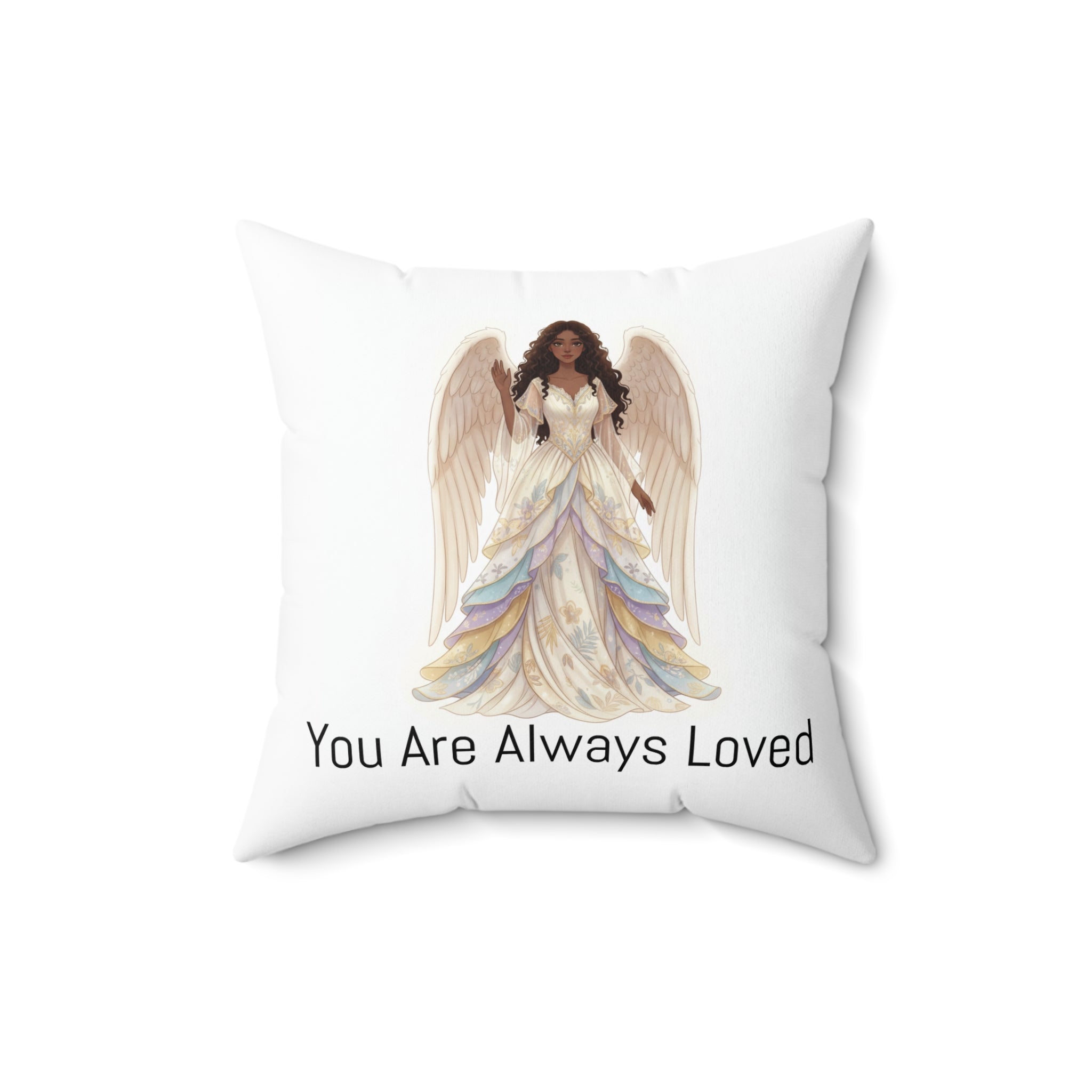 Inspirational Angel Pillow — "You Are Always Loved / You Are Seen" Decorative Throw Pillow