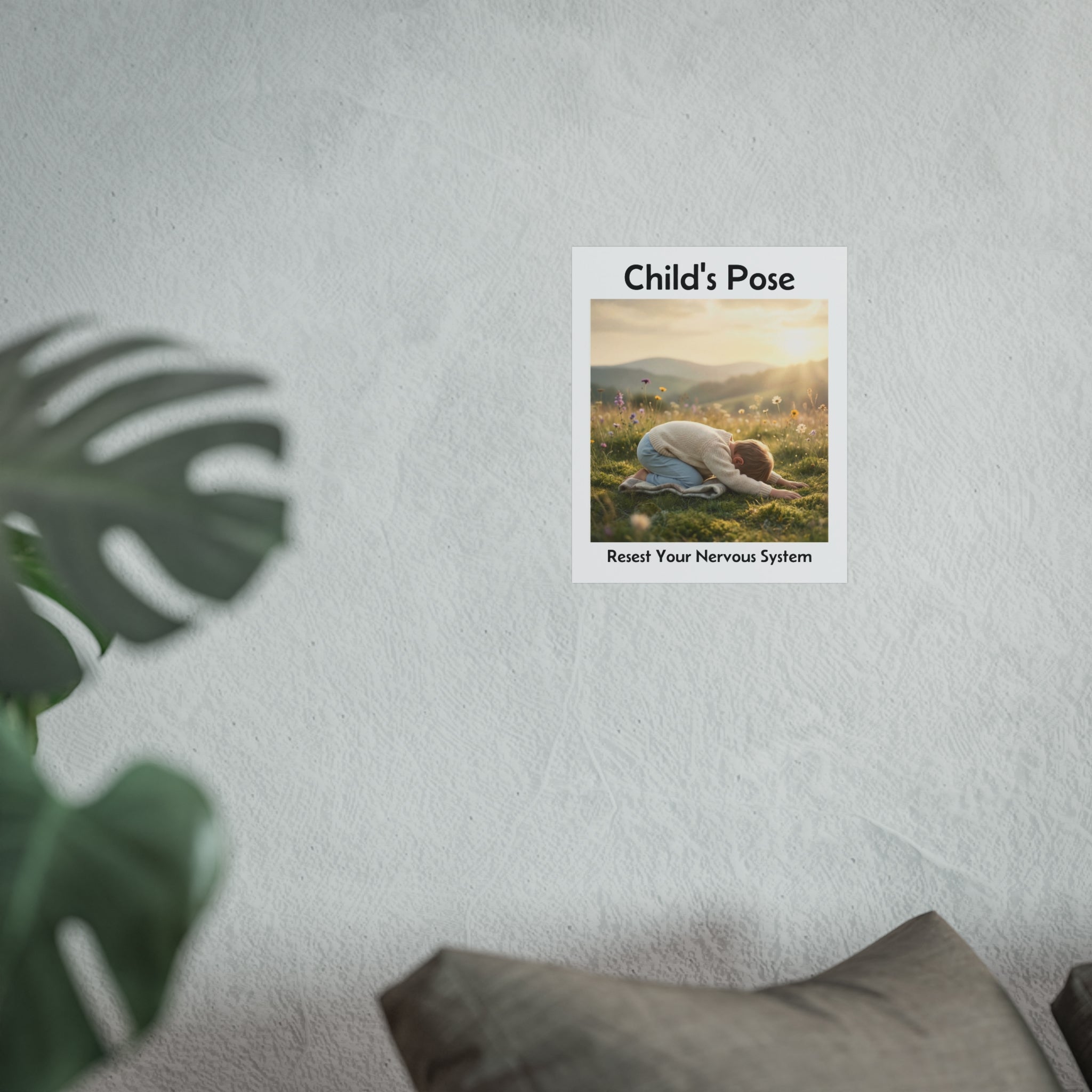 "Child's Pose: Reset Your Nervous System" Calm Poster