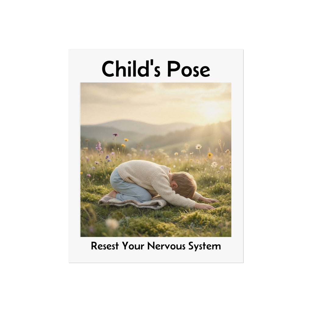 "Child's Pose: Reset Your Nervous System" Calm Poster
